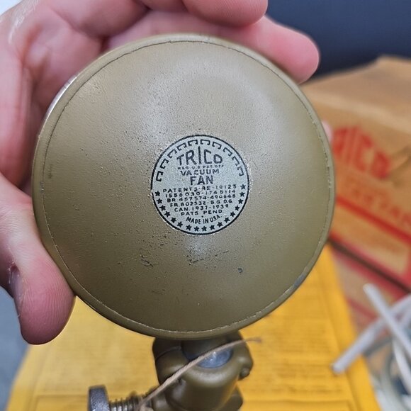 Vintage TRICO Vacuum Operated Motor Car Fan VF-2 Flexible Blade Model Box Paper - Picture 6 of 11